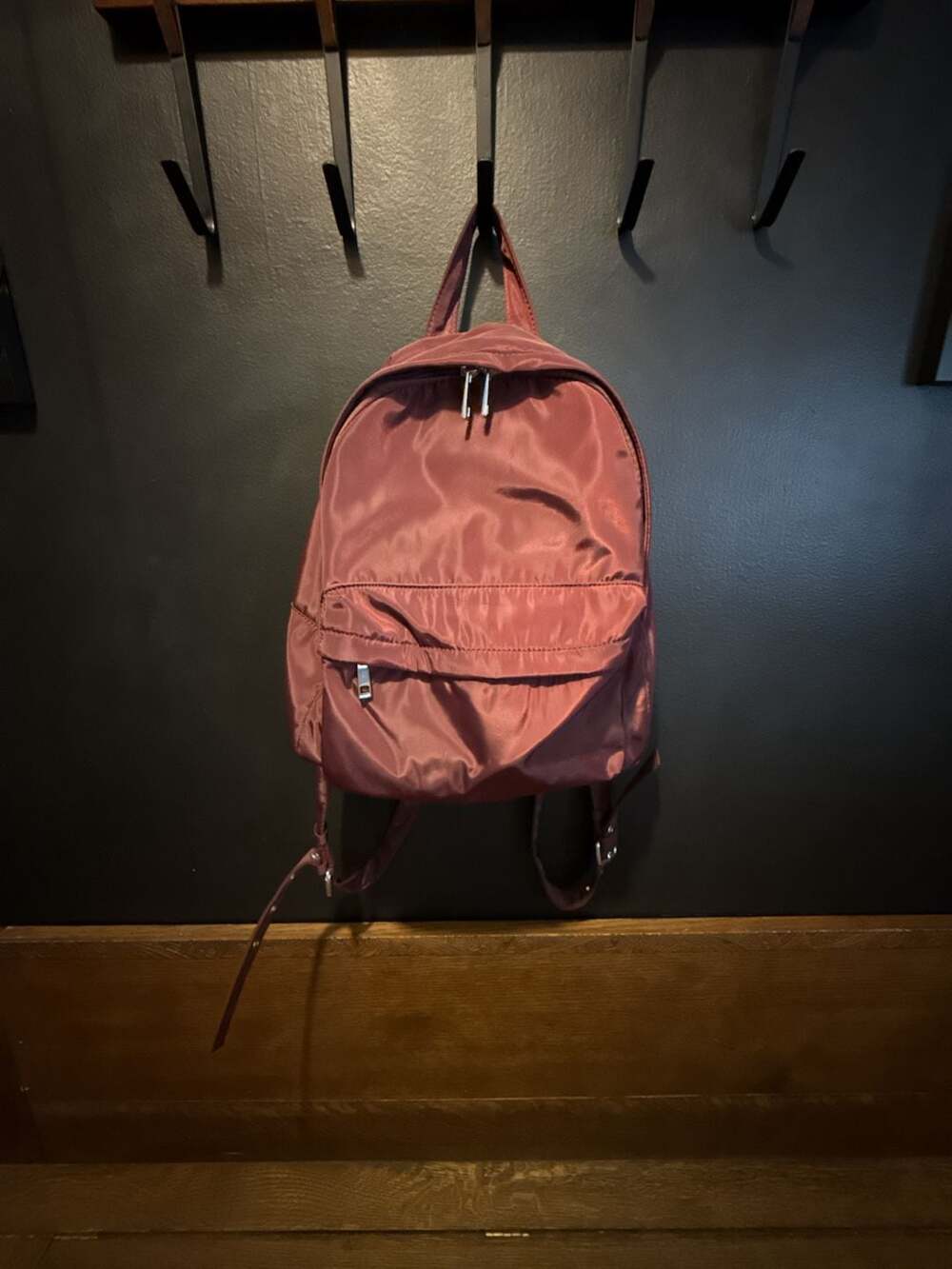 Forever 21 Nylon Mini Backpack Mauve Pink